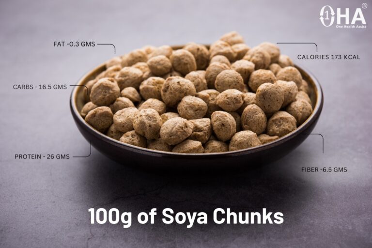soya chunks protein per 100g